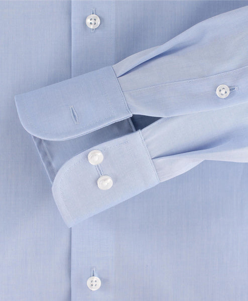 Casa Moda Heren Overhemd Blauw Poplin Comfort Fit ML7 Manchet