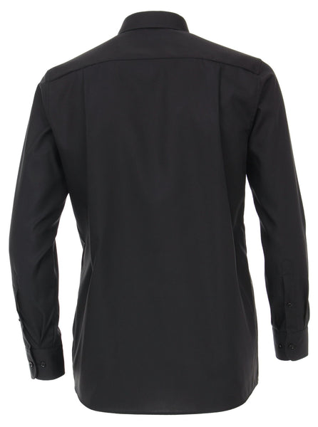 Casa Moda Heren Overhemd Zwart Poplin Comfort Fit ML7 Back