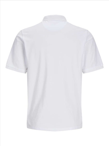 Jack & Jones Heren Polo Shirt Wit Standard Fit