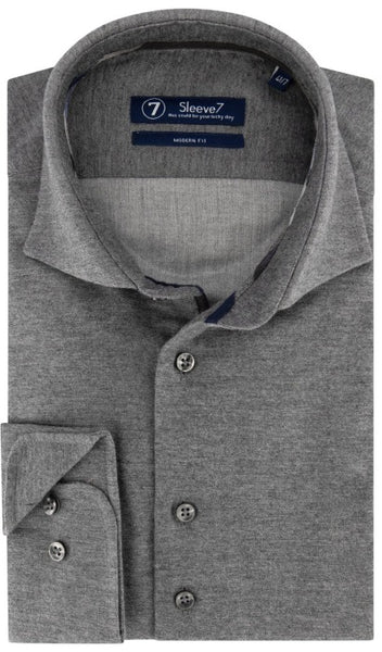 Sleeve7 Heren Overhemd Grijs Flanel ML7 Widespread Modern Fit