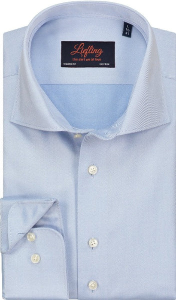Liefling Heren Overhemd Lichtblauw Twill Cutaway Tailored Fit