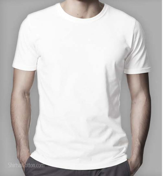 ShirtsofCotton Heren T-shirt Wit 100% Organisch Katoen Ronde Hals 2-Pack