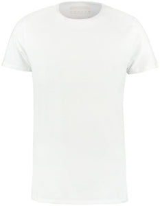 ShirtsofCotton Heren T-shirt Wit Basic Round 2-Pack