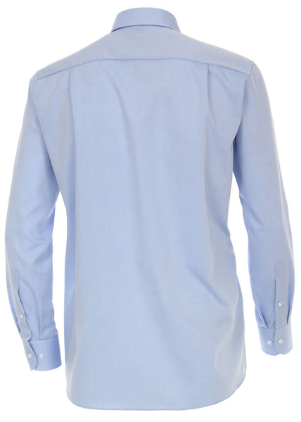 Casa Moda Heren Overhemd Blauw Poplin Comfort Fit ML7 Achterkant