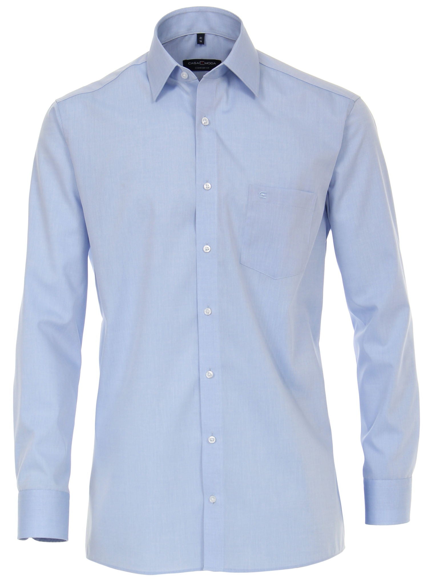 Casa Moda Heren Overhemd Blauw Poplin Comfort Fit ML7