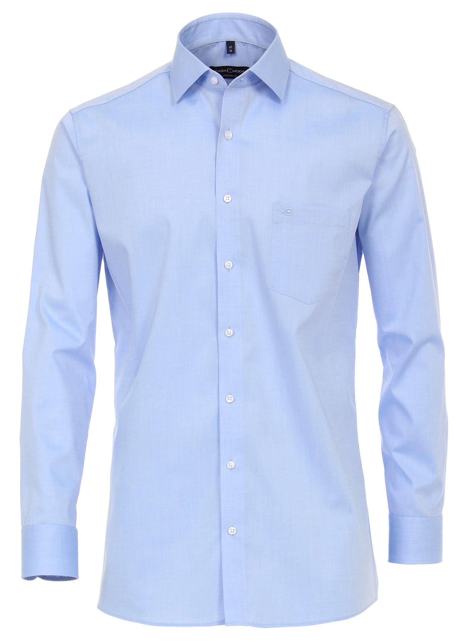 Casa Moda Heren Overhemd met Borstzak Blauw Modern Fit ML7