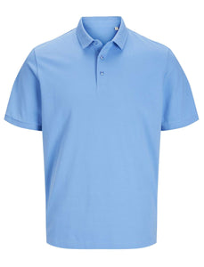 Jack & Jones Heren Polo Shirt Azuur Blauw Standard Fit