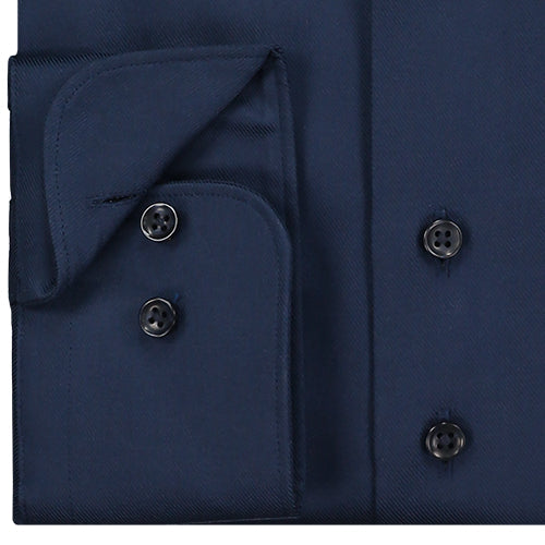 Sleeve7 Heren Overhemd Navy Blauw Twill Modern Fit