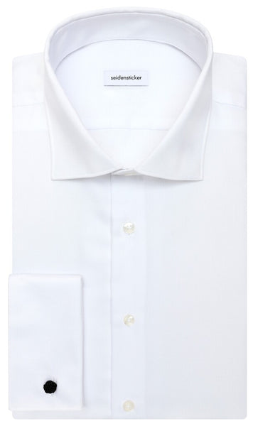 Seidensticker Heren Overhemd Wit Dubbele Manchet Slim Fit ML7 Extra Lang