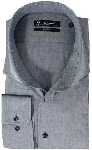 Sleeve7 Overhemd Fijn Blauw/Grijs Chambray Modern Fit