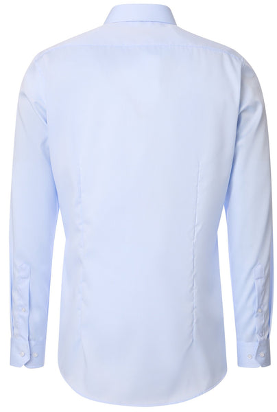 Venti Heren Overhemd Blauw Twill Body Fit ML7 Achterkant