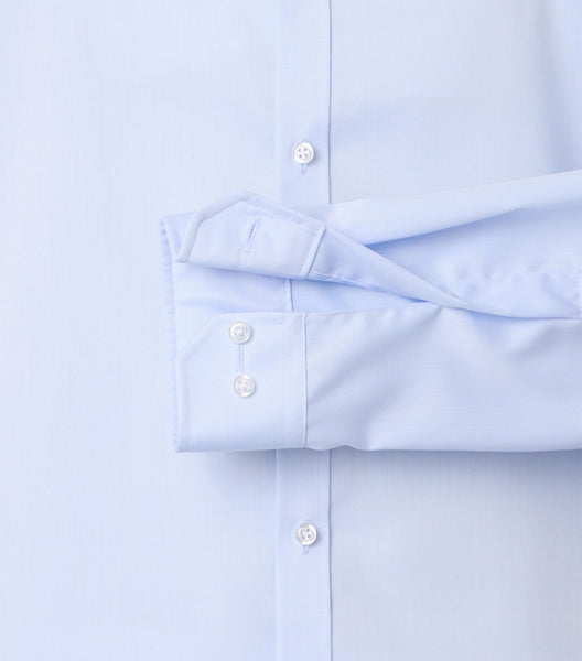 Venti Heren Overhemd Blauw Twill Body Fit ML7 Mouw