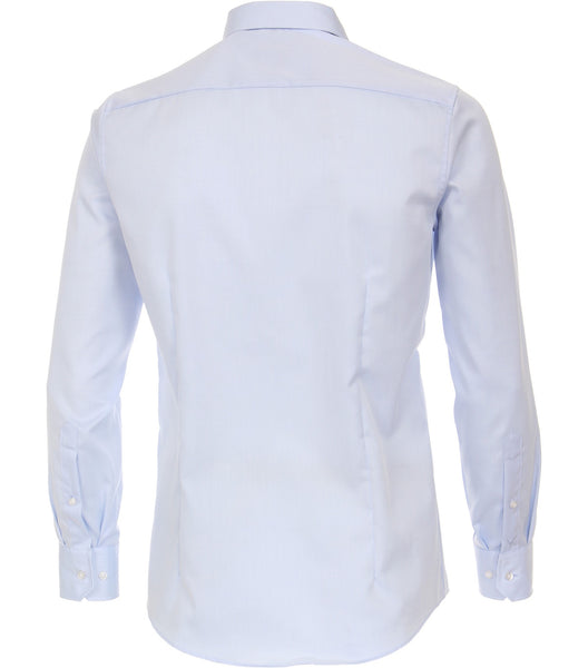 Venti Heren Overhemd Lichtblauw Twill Modern Fit Mouwlengte 69 cm