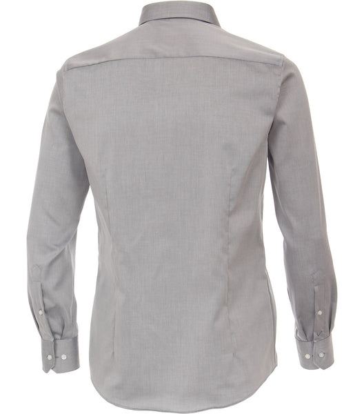 Venti Heren Overhemd Lichtgrijs Twill Modern Fit ML7
