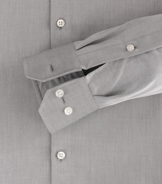 Venti Heren Overhemd Lichtgrijs Twill Modern Fit ML7