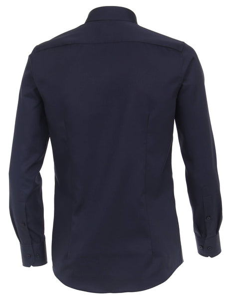 Venti Heren Overhemd Navy Twill Modern Fit ML7 Achterkant