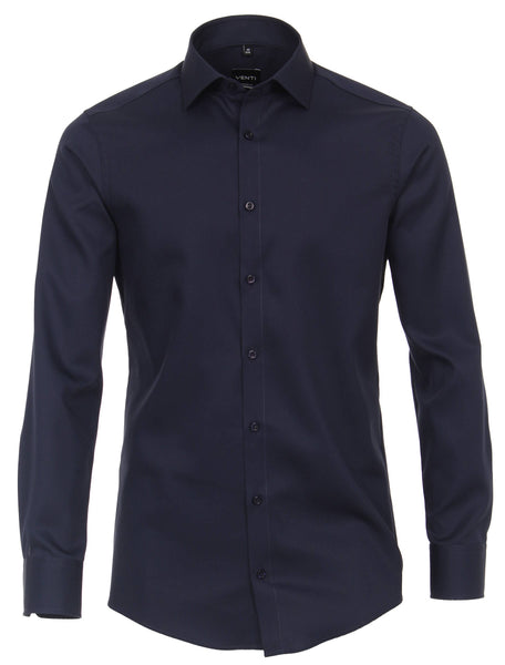 Venti Heren Overhemd Navy Twill Modern Fit ML7