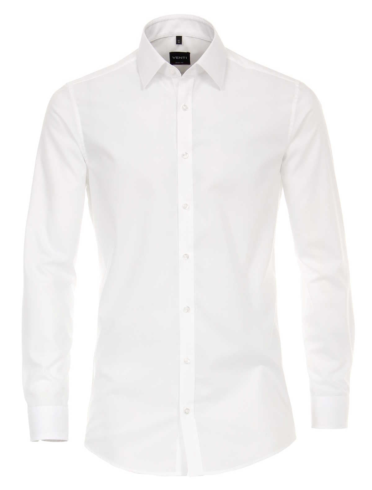 Venti Heren Overhemd Wit Poplin Body Fit ML7
