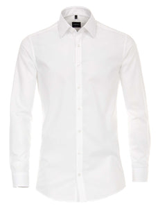 Venti Heren Overhemd Wit Poplin Body Fit ML7