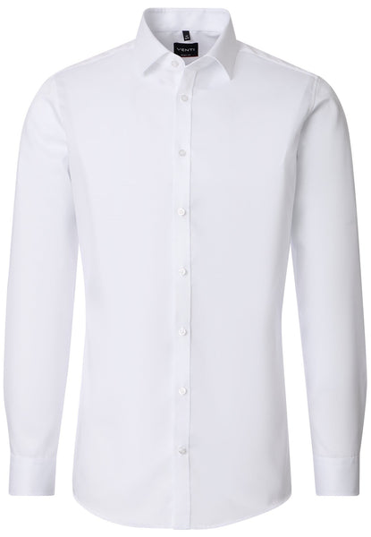 Venti Heren Overhemd Wit Twill Body Fit ML7