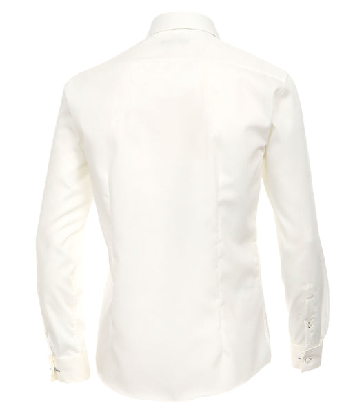 Venti Heren Smokingoverhemd Ecru Poplin Modern Fit ML7 Achterkant