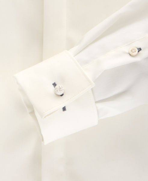 Venti Heren Smokingoverhemd Ecru Poplin Modern Fit ML7 Manchet