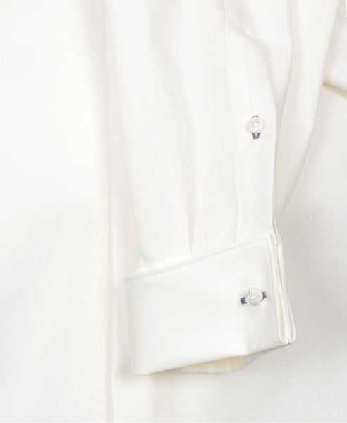 Venti Heren Smokingoverhemd Ecru Poplin Modern Fit ML7 Mouw