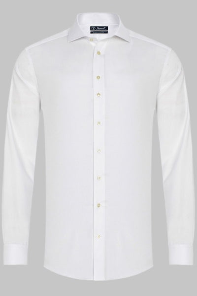 Sleeve7 Heren Overhemd Wit Widespread Non Iron Modern Fit