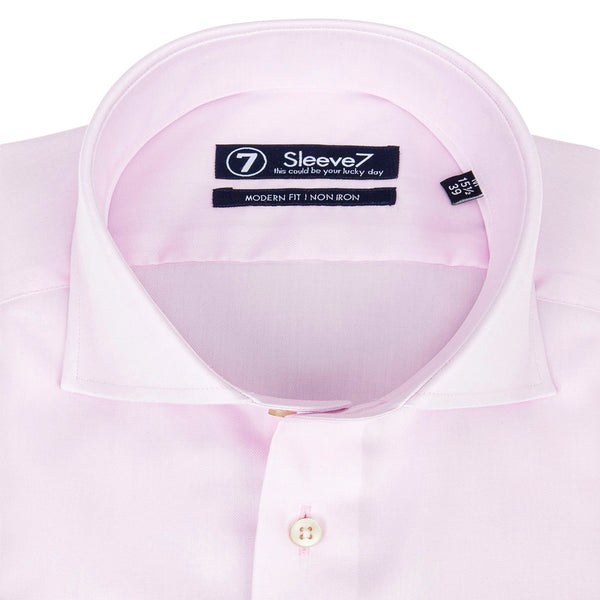Sleeve7 Heren Overhemd Roze Widespread Non Iron Modern Fit