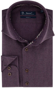 Sleeve7 Heren Overhemd Paars Flanel ML7 Widespread Modern Fit