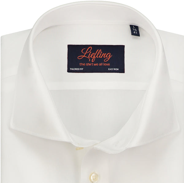 Liefling Heren Overhemd Wit Poplin Cutaway Tailored Fit