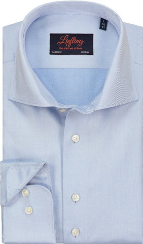 Liefling Heren Overhemd Lichtblauw Twill Cutaway Tailored Fit