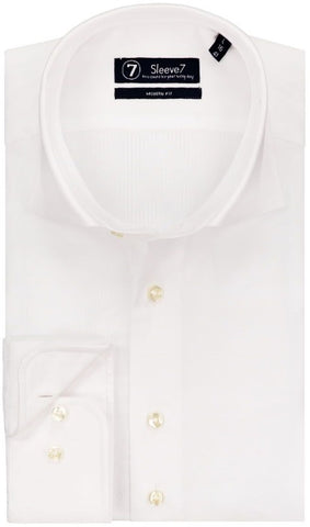 Sleeve7 Heren Overhemd Wit Panama Oxford