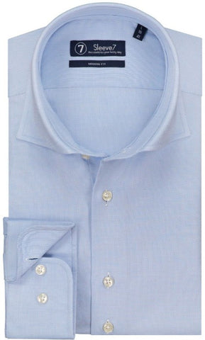 Sleeve7 Overhemd Blauw Panama Oxford