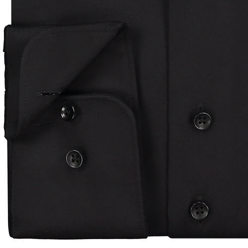 Sleeve7 Heren Overhemd Zwart Royal Twill