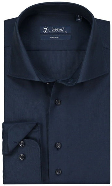Sleeve7 Heren Overhemd Navy Blauw Heavy Oxford Non Iron