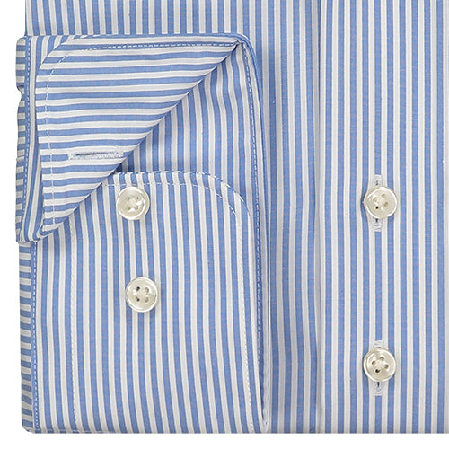 Sleeve7 Heren Overhemd Lichtblauw Penstripe Poplin