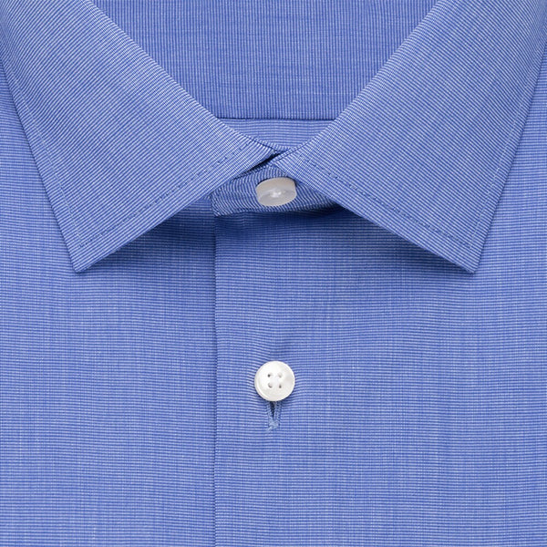 Seidensticker Overhemd Blauw Fil-à-fil Kent Regular met Reguliere Mouwlengte