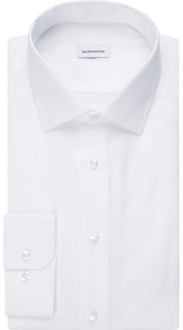 Seidensticker Overhemd Wit Oxford Kent Slim met Reguliere Mouwlengte