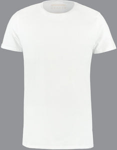ShirtsofCotton Heren T-shirt Wit 100% Organisch Katoen Ronde Hals 2-Pack