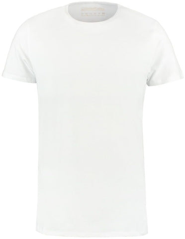 ShirtsofCotton Heren T-shirt Wit Basic Round 2-Pack