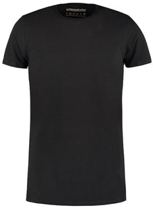 ShirtsofCotton Heren T-shirt Zwart Basic Round 2-Pack