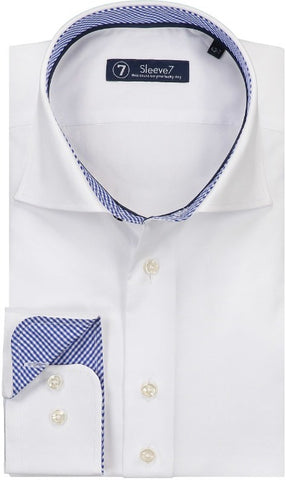 Sleeve7 Heren Overhemd Wit Modern