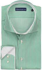 Sleeve7 Overhemd Groen Gestreept