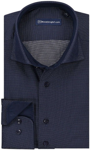 Sleeve7 Overhemd Donkerblauw met Stipjes