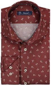Sleeve7 Overhemd Bruin Bloemen Print