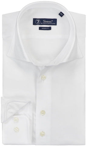 Sleeve7 Heren Overhemd Wit Twill Luxe