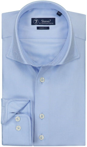 Sleeve7 Heren Overhemd Lichtblauw Twill Luxe